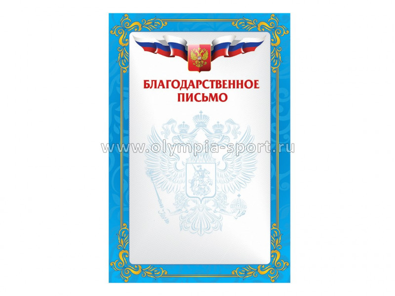 Благодарственное письмо РФ 2 синий