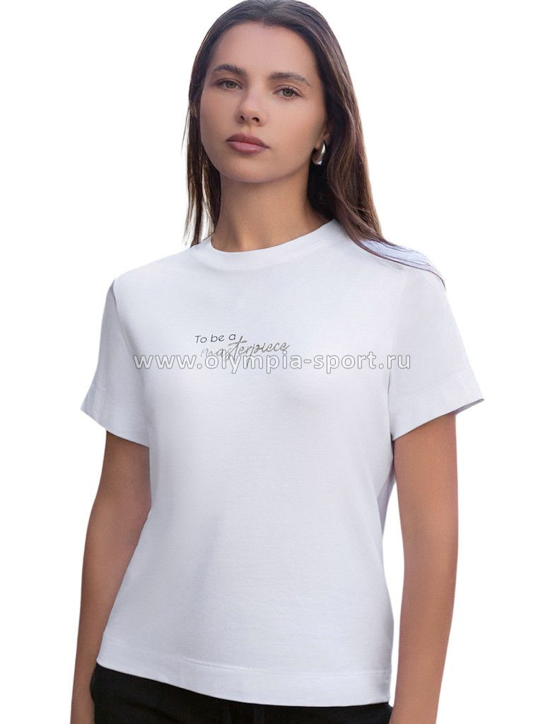 Футболка женская Vilatte D49.110 белый_masterpiece