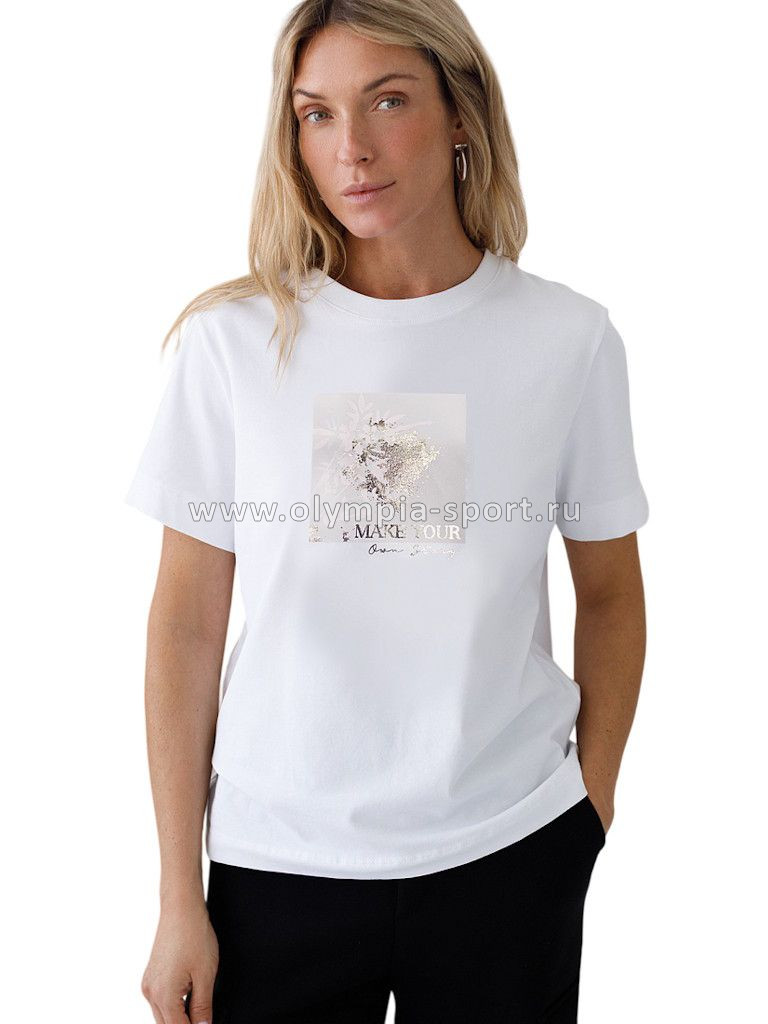 Футболка женская Vilatte D49.110 белый_own story