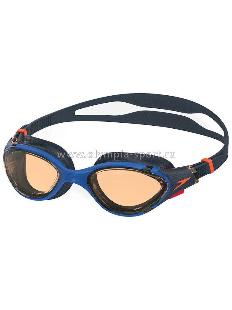 Очки для плавания SPEEDO Biofuse 2.0, оранжевые линзы, синяя оправа